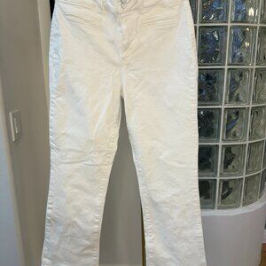 Paige Denim - straight cut white denim crop - Size 30